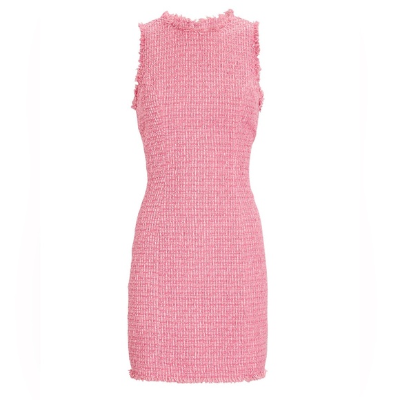 NWT Balmain Pink Sleeveless Tweed Dress - Picture 3 of 9